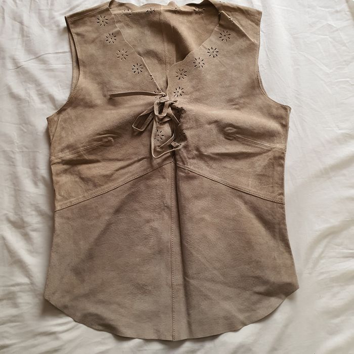 Bluza de piele intoarsa naturala