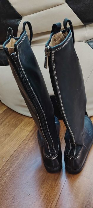 cizme lux dama piele combinata cu cauciuc 37 38