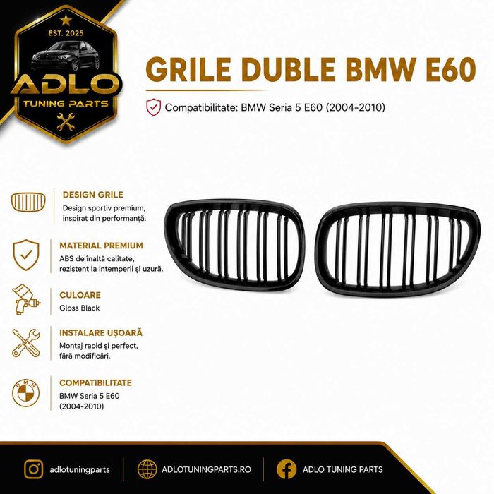 Grile Duble M Nari BMW Seria 5 E60 E61