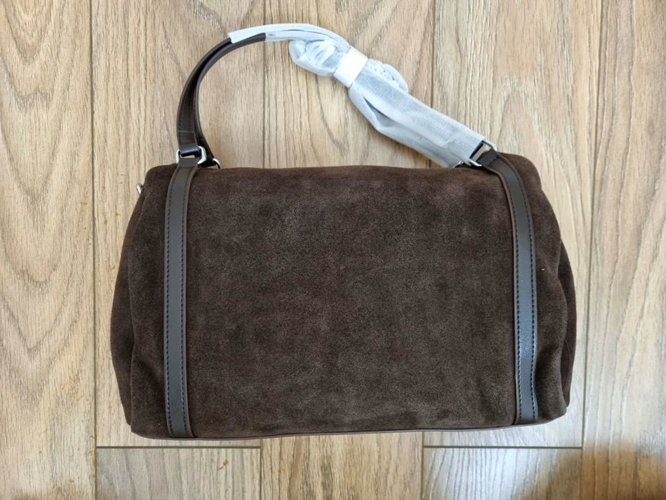 сумка коричневая замша