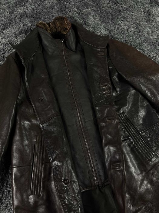 Hugo Boss Camlain Brown Calf Leather Jacket Мъжко Кожено Яке