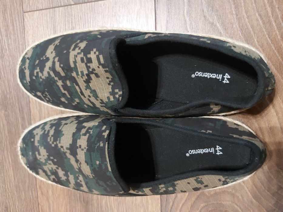 INEXTENSO espadrile barbati noi nr.44 verde (model militar)