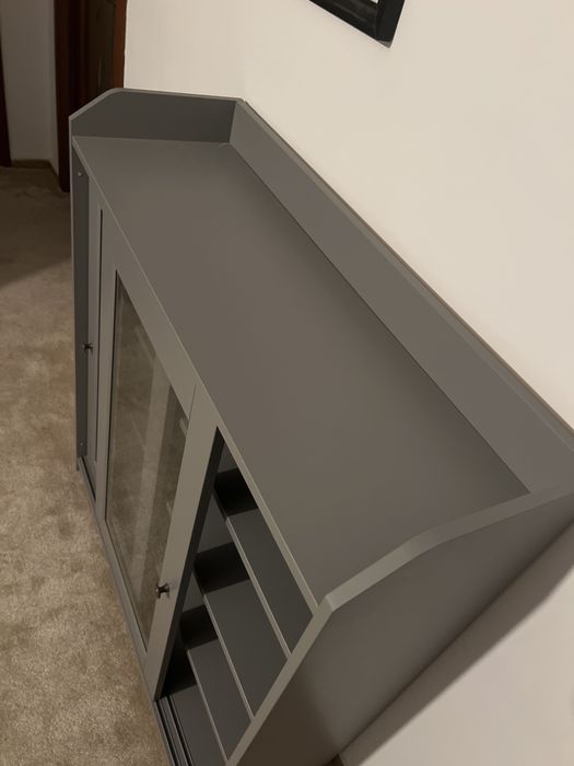 Corp comoda cu ușa de sticla gri Ikea noua