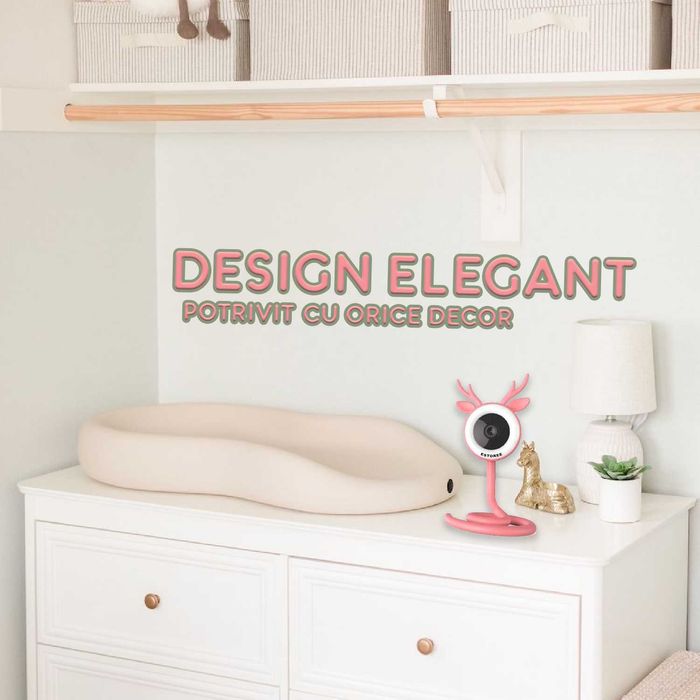 Camera IP WiFi 4MP HD, cu Senzor de Miscare ,Tuya App, Brat Flexibil