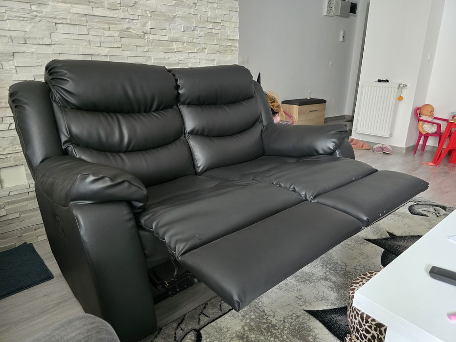 Canapea 2 locuri cu recliner