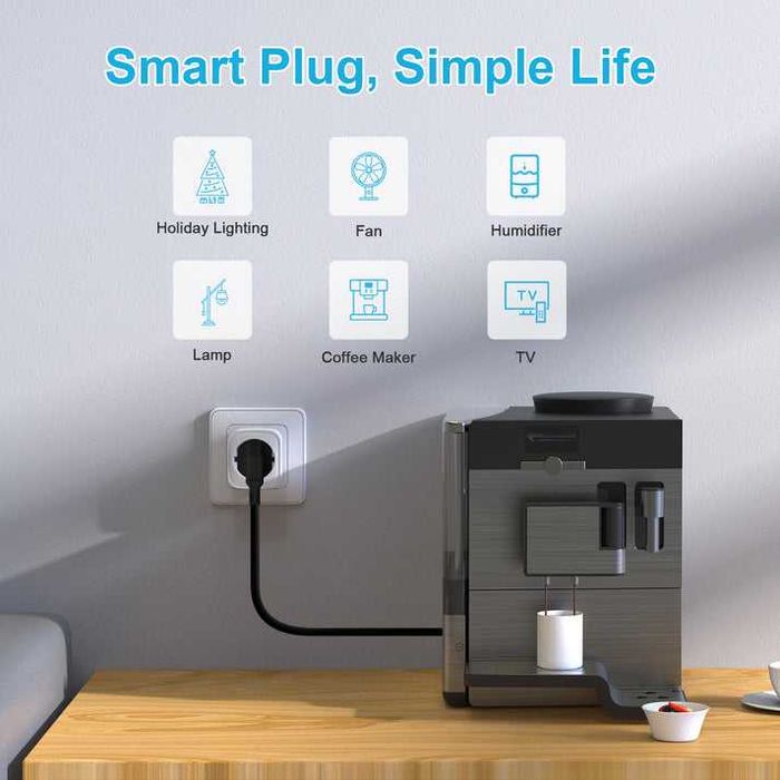 Priza Smart, EIGHTREE, Wi-Fi, 16A, cu masurarea consumului prin App