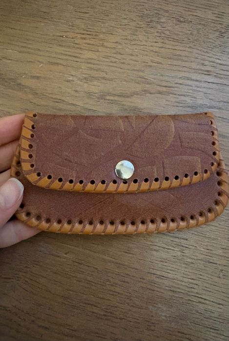 Portofel monede piele maro