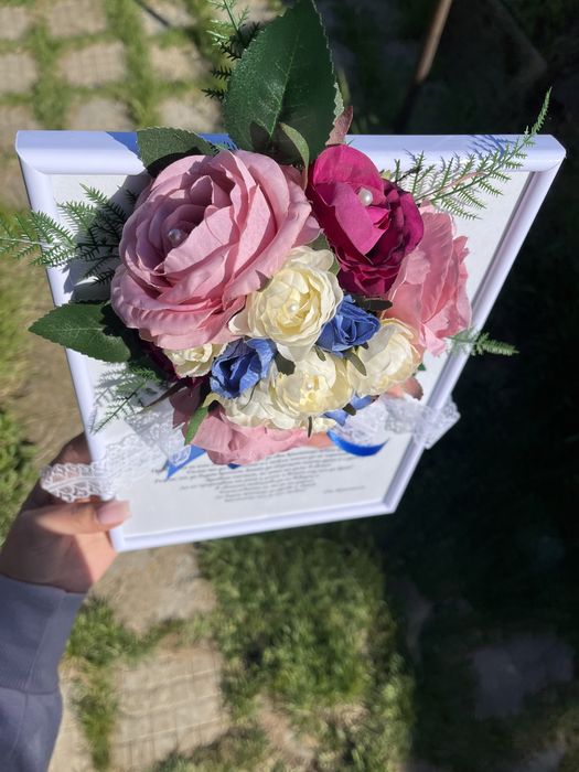 3D рамка с цветя