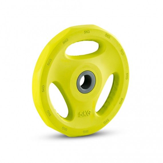 Цветни Каучукови Дискове Ф30 ММ , Тежести с Ръкохватки за Фитнес