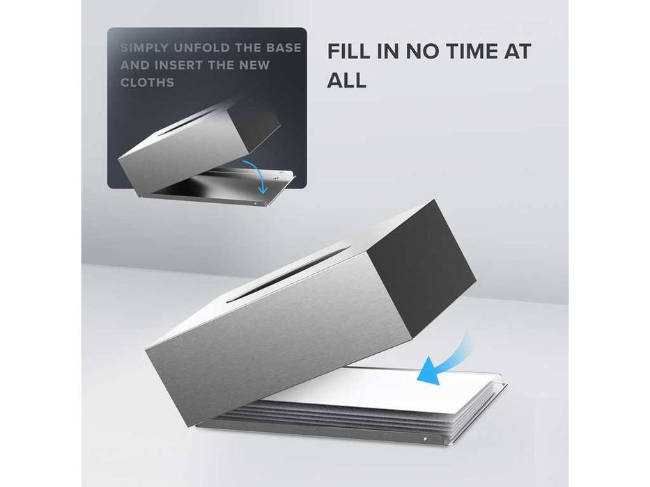 НОВА! Кутия за козметични кърпи салфетки неръждаема стомана