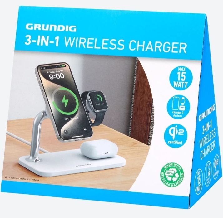 Încărcător 3 in 1 grundig 15w