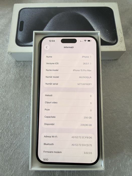 Iphone 15 pro max impecabil 256g