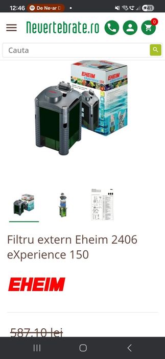 Acvariu 50 L, cu filtru eheim experience 150, încălzitor