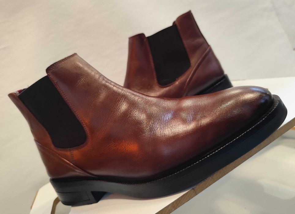 Ghete chelsea 43 43.5 plain toe Tommy Hilfiger piele naturala moale