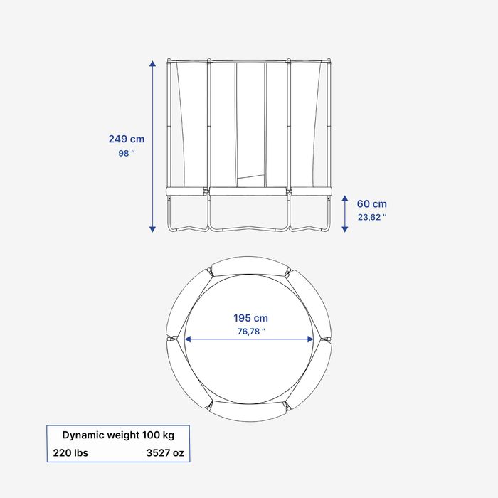 Trambulină De Exterior Cu Diametru 240 - produs resigilat Decathlon