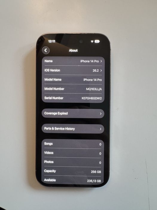 Placa de baza iPhone 14 Pro esim 256gb