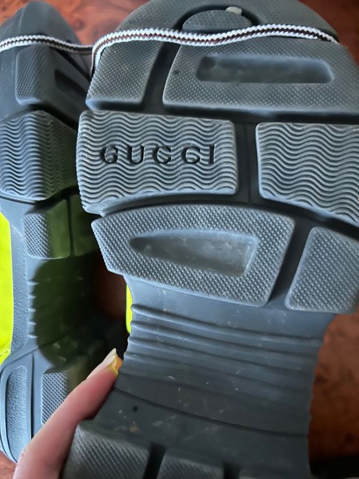 neon yellow Gucci Flashtrek