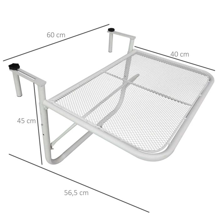 Outsunny Висяща маса за балкон,