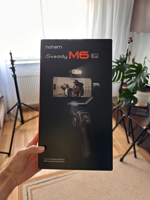 Stabilizator pentru telefon Hohem iSteady M6 KIT (cu modul AI) – folosit foarte puțin, stare impecabilă