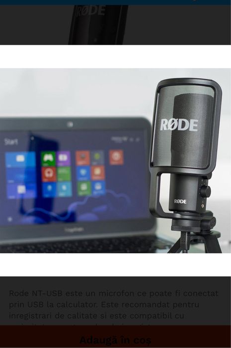 Rode NT-USB Microfon Voice-Over, sigilat, transport Inclus