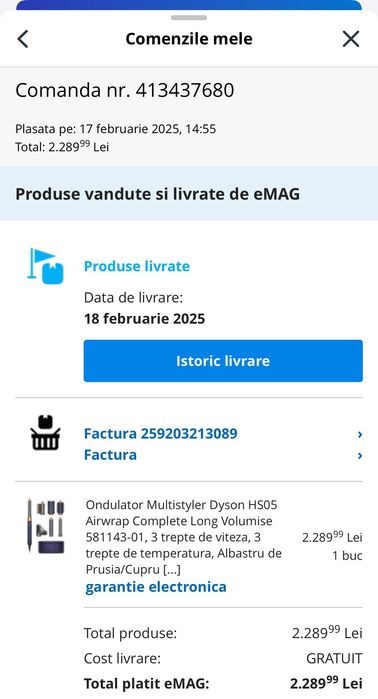 Dyson airwrap folosit foarte putin .