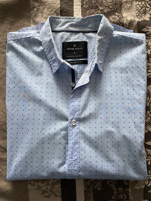 Стилни мъжки ризи |  Slim fit M-размер