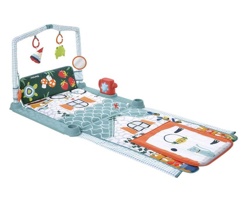 Активна гимнастика 3 в 1 Fisher Price Пълзи и играй Постелка с къщичка