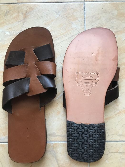 Мъжки кожени сандали, ръчна изработка