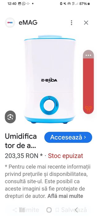 Umidificator  Eboda pentru copii sau animale.
