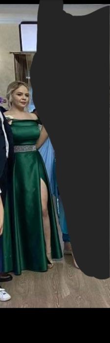 Rochie verde cu centura