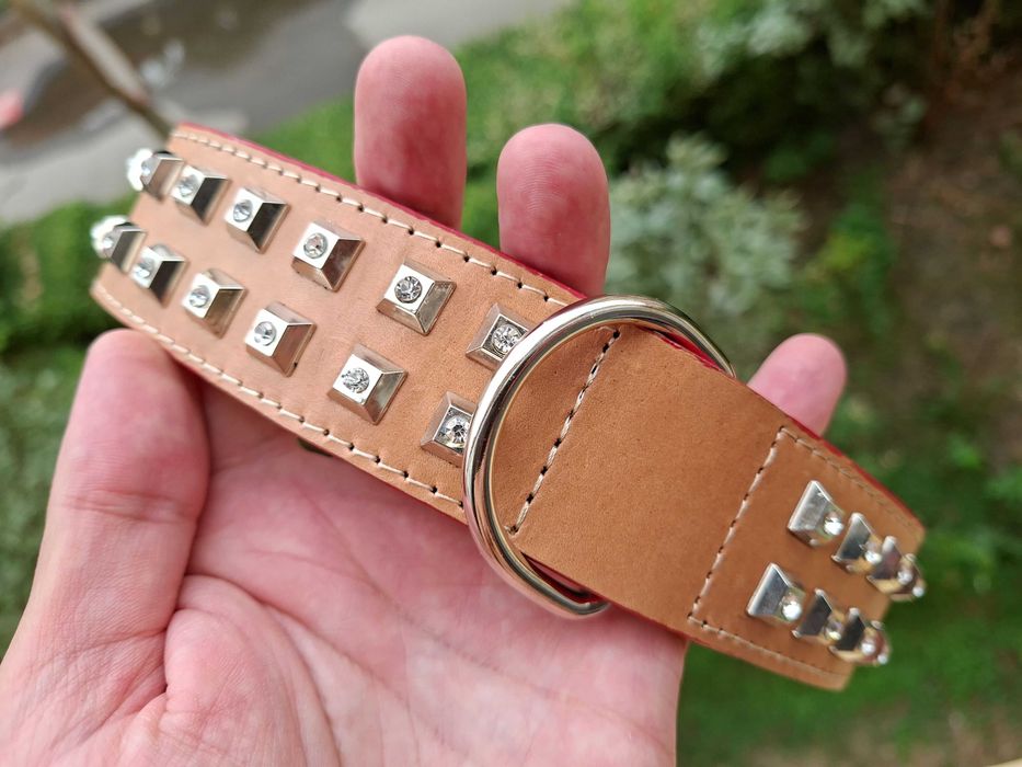 lesa zgarda caini piele veritabila naturala