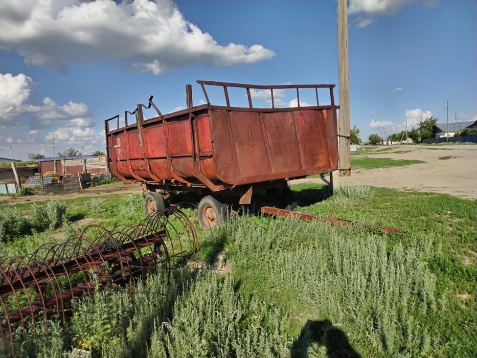 Трактор с прицепом,косилкой,ковш