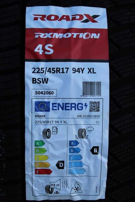Anvelope noi 225/45R17 94Y, XL, RoadX, All Season, DOT 2025