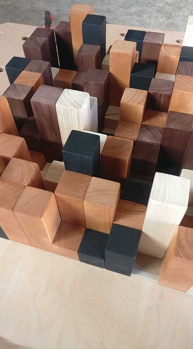 Panou acustic | Skyline Diffuser | PRD din lemn masiv 600x600 mm