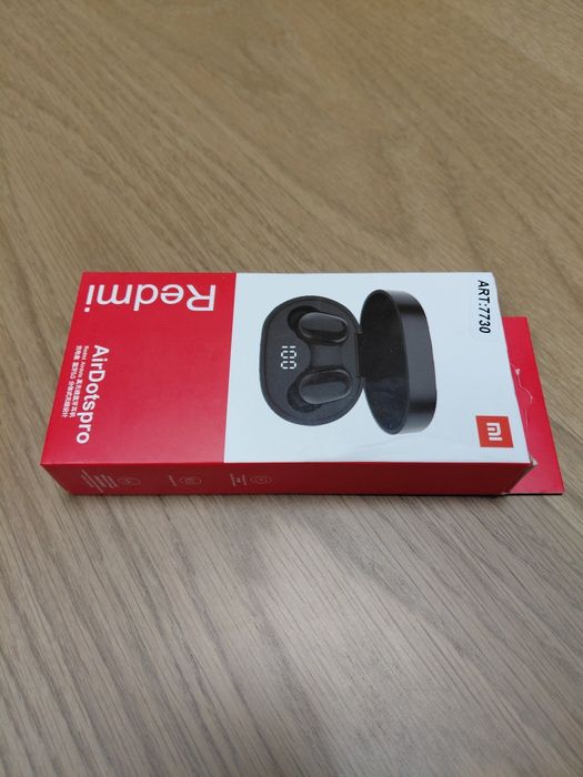 Casti wireless AirDots Pro, Bluetooth 5.0, incarcare rapida, cutie cu display LED