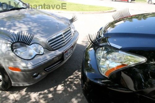 Очарователни мигли за кола (бели или черни)- комплект.