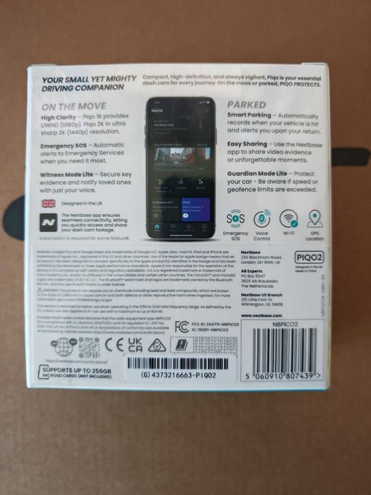 Nextbase Piqo 2k Smart Dash Cam смарт видеорегистратор
