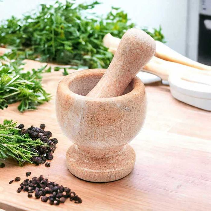 Хаван с пестик от мрамор 10 см