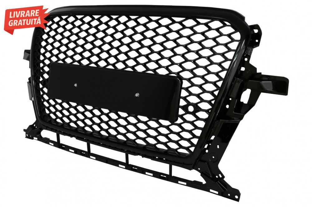 Grila Bara Fata Audi Q5 8R Facelift (2012-2015) Negru Lucios