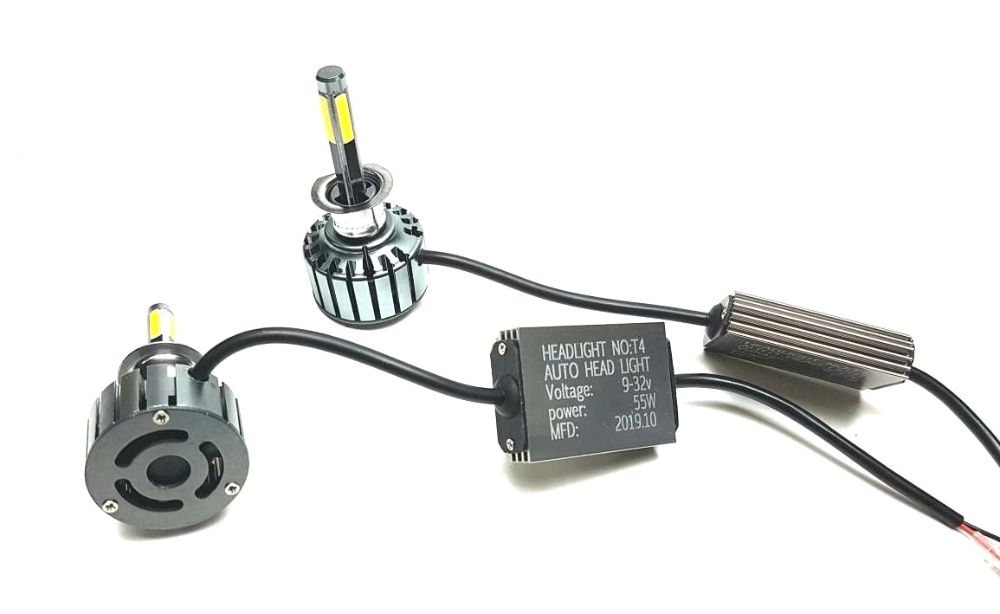 Set 2 LED becuri far H1 cu ventilator, 2 x 55W, 4000lm, 9V-32V