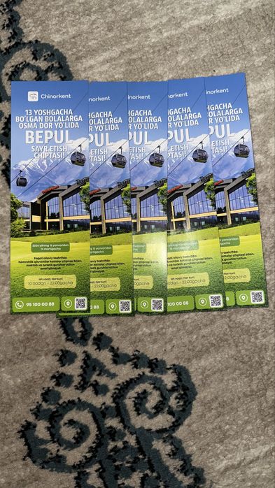 Chinorkent kanatkasiga bilet