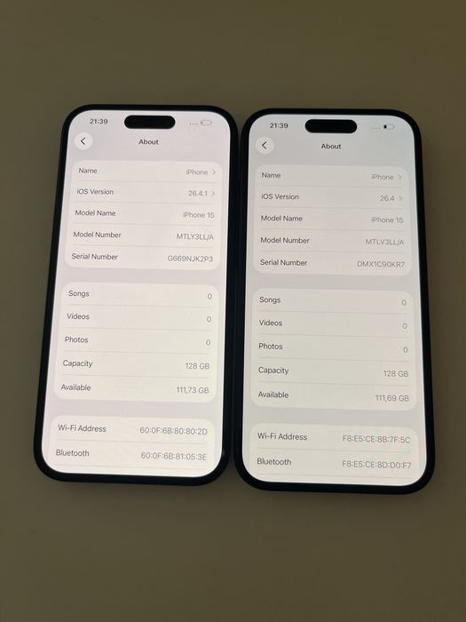Iphone 15 128GB 100% bat 0 цикли