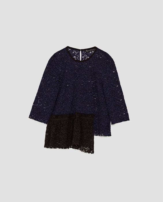 Zara чисто нова дантелена блуза