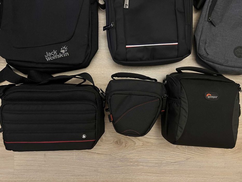 Pachet Rucsac Swiss Peak Antifurt si Genti de umar Pierre Cardin, LowePro, Hama, etc.