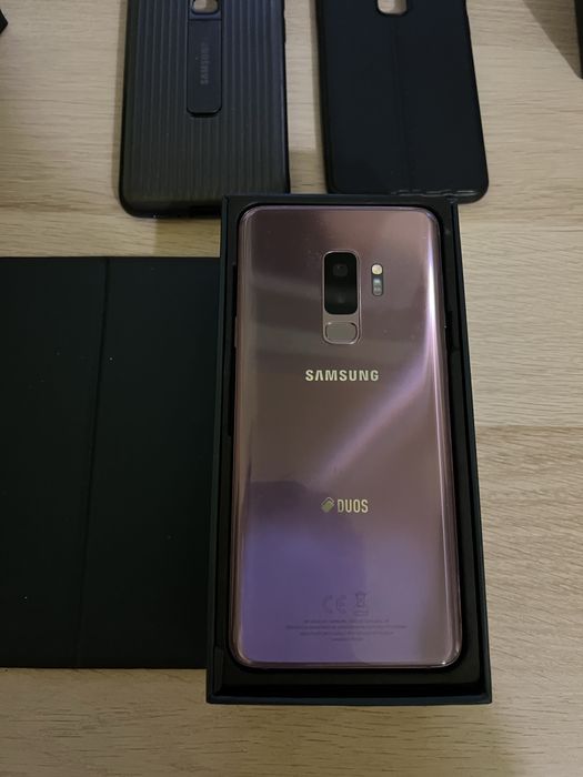 Samsung S9+ Lilac Purple 256GB DUAL SIM + 2 броя оригинални калъфи Samsung