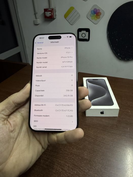 Vand Iphone 15 Pro 256Gb Black