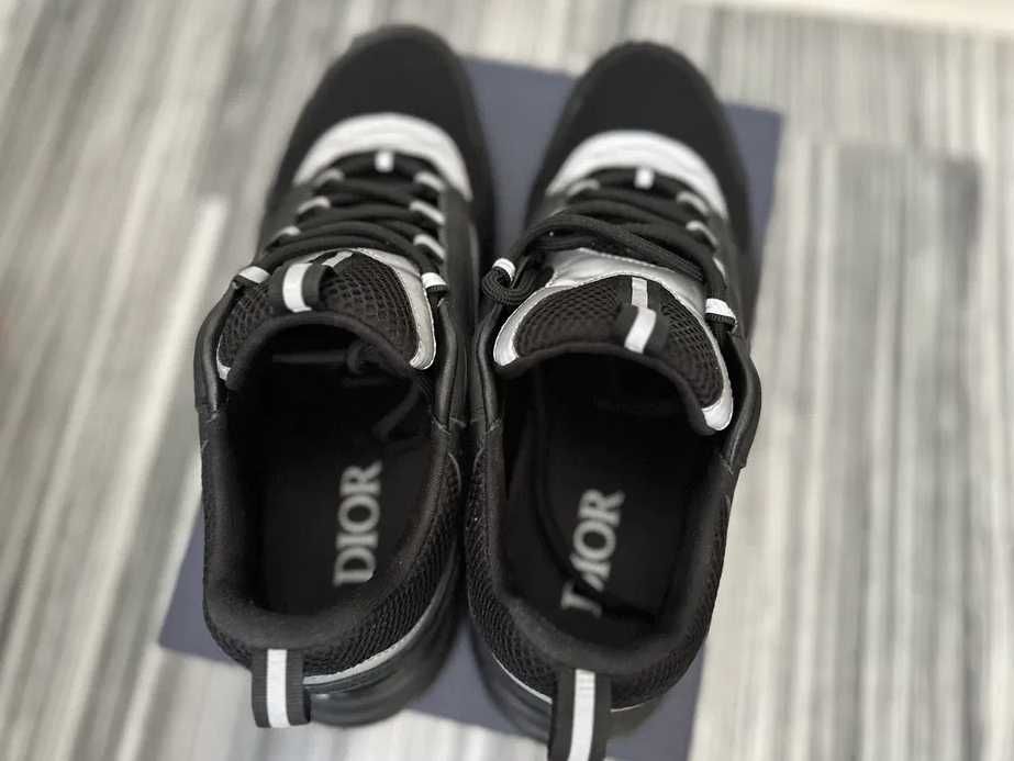 CLASS Ди ор B22 Reflective Black Lux Sneakers 40 41 42 43 44 45 46 черни