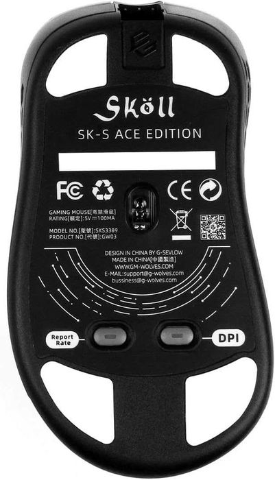 Геймърска мишка G-Wolves Skoll Mini SK-S 50g Бяла (Нова)