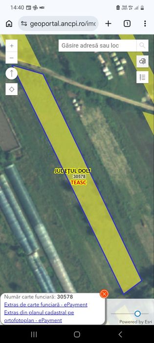 Teasc, jud.Dolj - 2777 mp intravilan, deschidere la 2 străzi