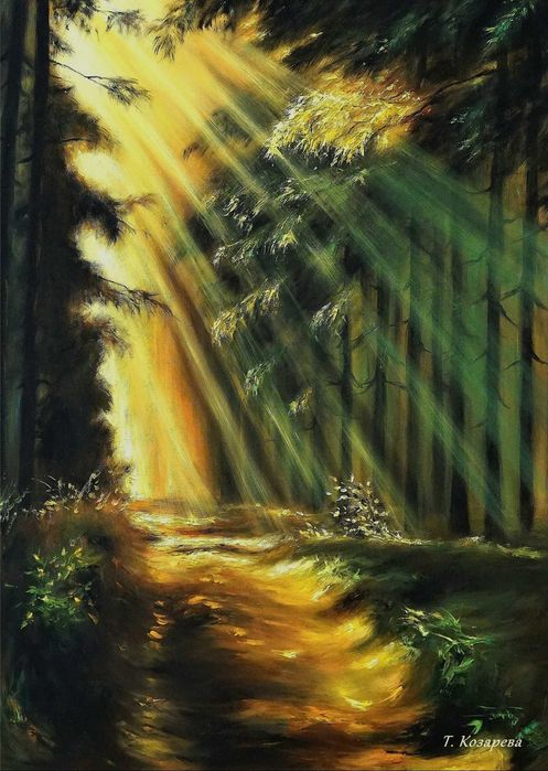 Картина, Принт върху хромирана хартия, Селска къща, Пейзаж, Цветя